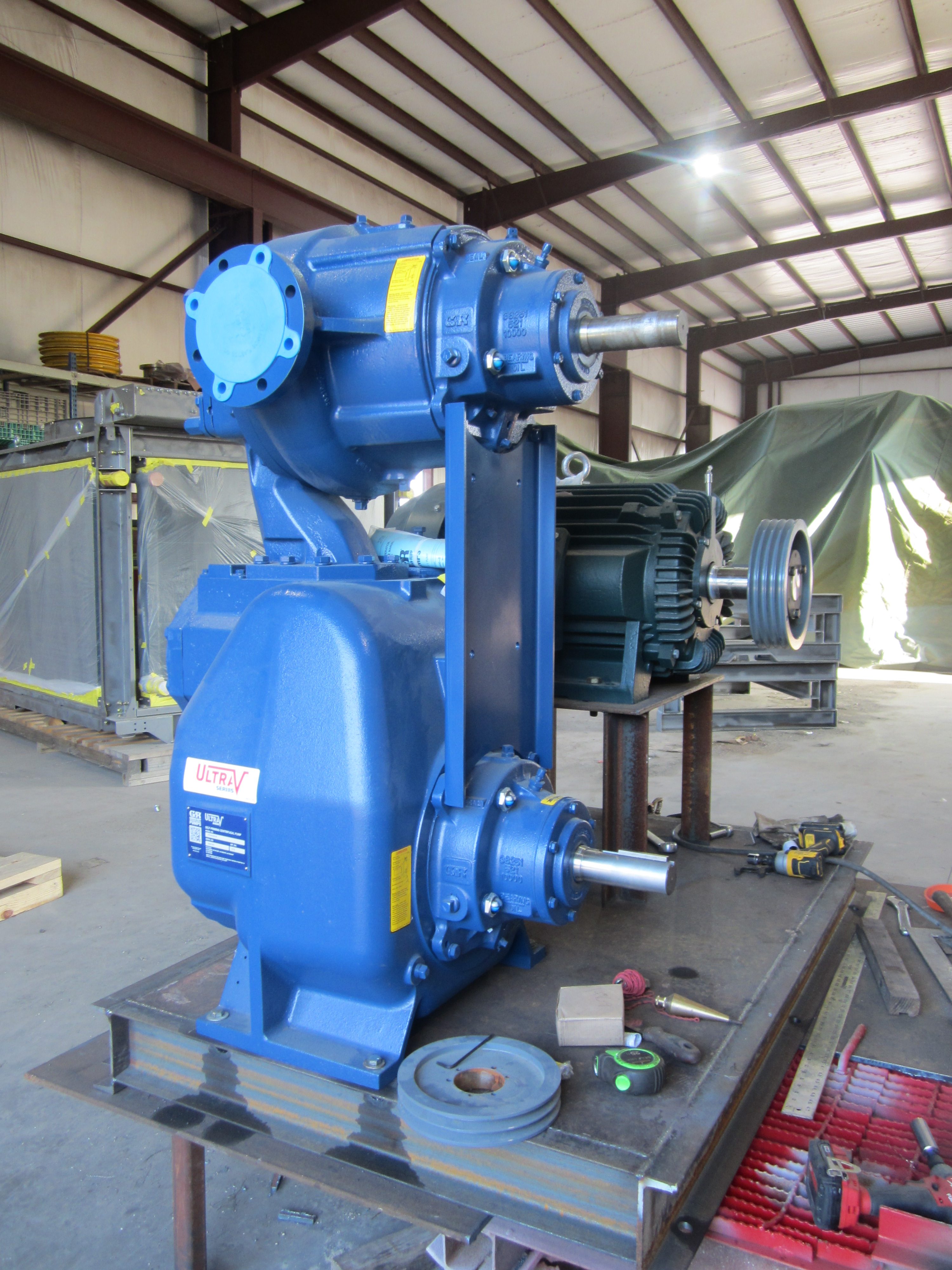 GORMAN RUPP 2 STAGE PUMP BASE AND ASSEMBLY - Fabrication